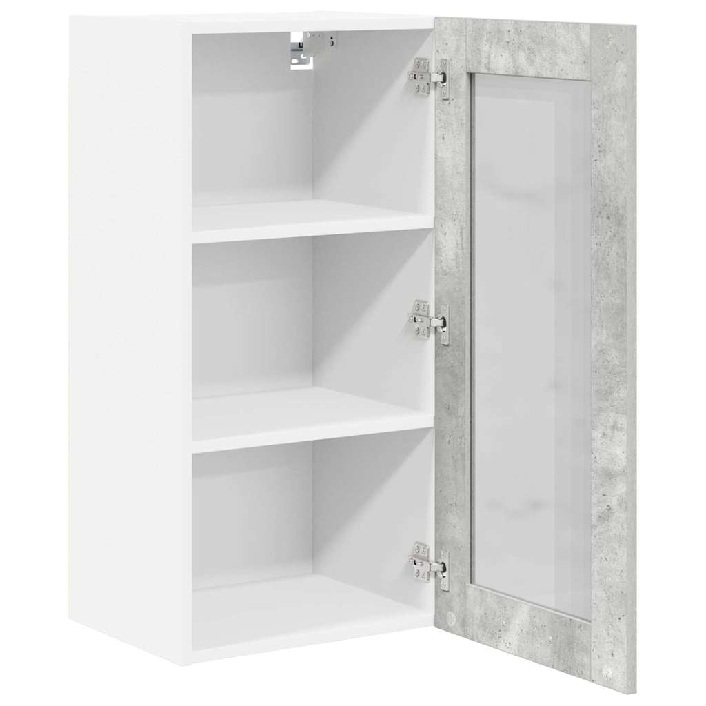Hengende skap med dør Betonggrå 40 x 31 x 80 cm Konstruert tre