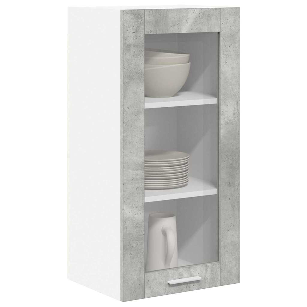 Hengende skap med dør Betonggrå 40 x 31 x 80 cm Konstruert tre
