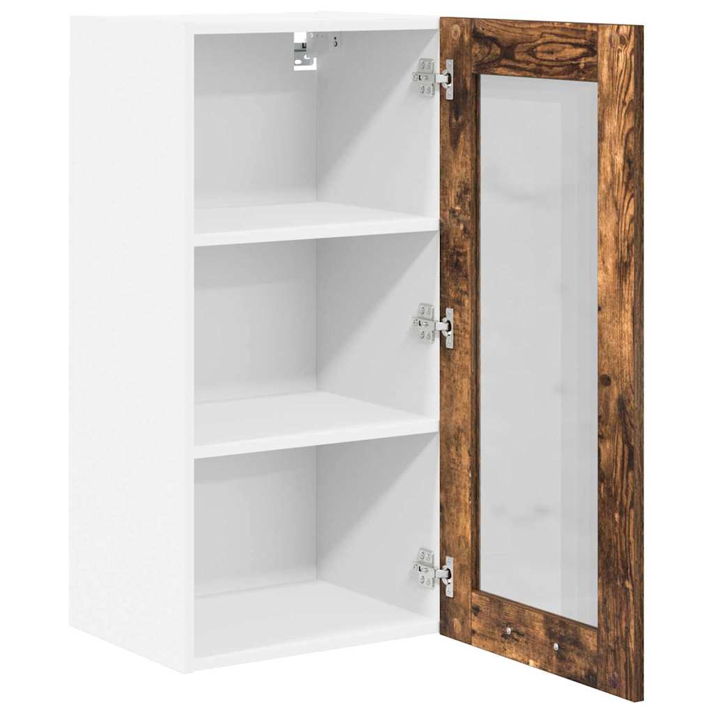 Hengende skap 2 pcs Røkt eik 40 x 31 x 80 cm Konstruert tre
