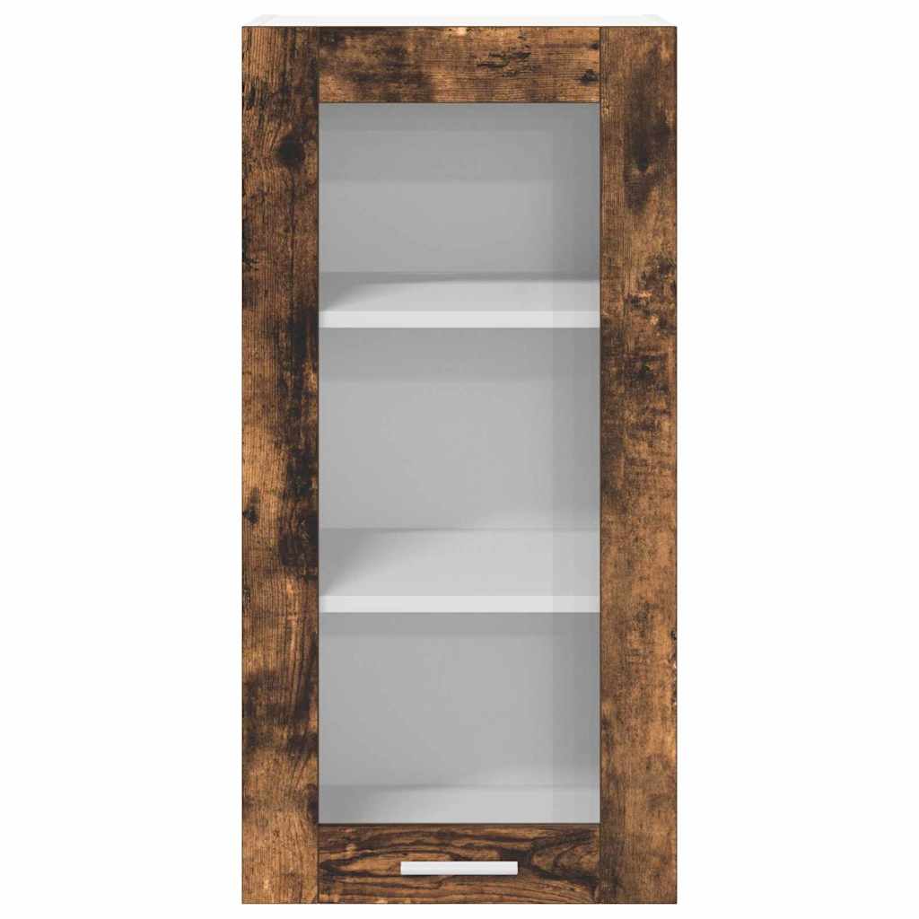 Hengende skap 2 pcs Røkt eik 40 x 31 x 80 cm Konstruert tre