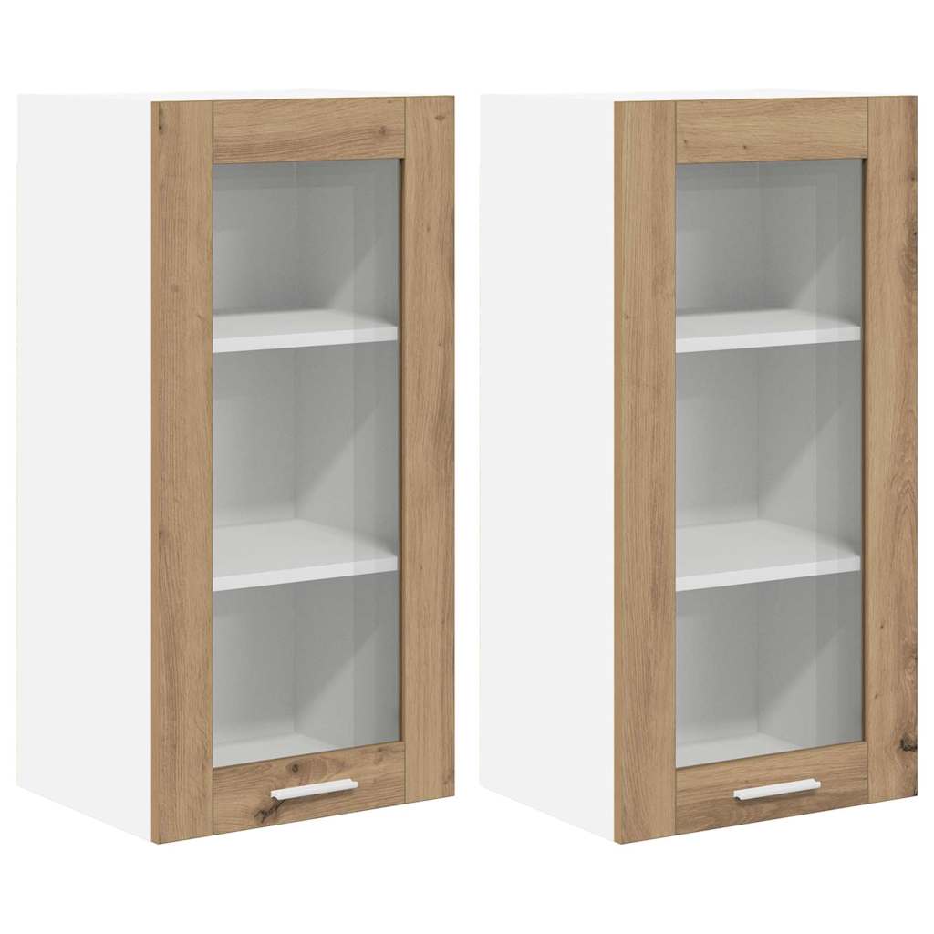 Hengende skap 2 pcs Artisan Eik 40 x 31 x 80 cm Konstruert tre