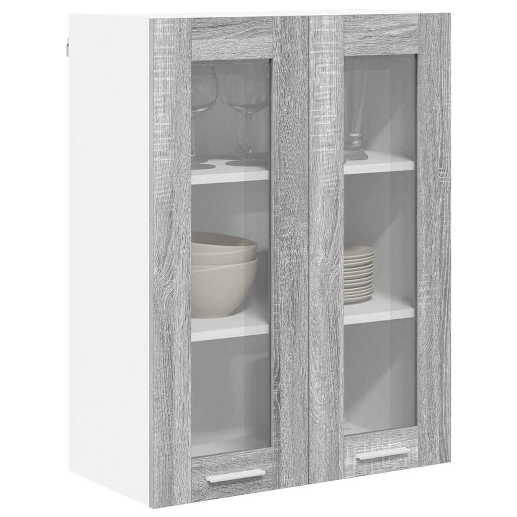 Hengende skap med dør Grå Sonoma 60 x 31 x 80 cm Konstruert tre