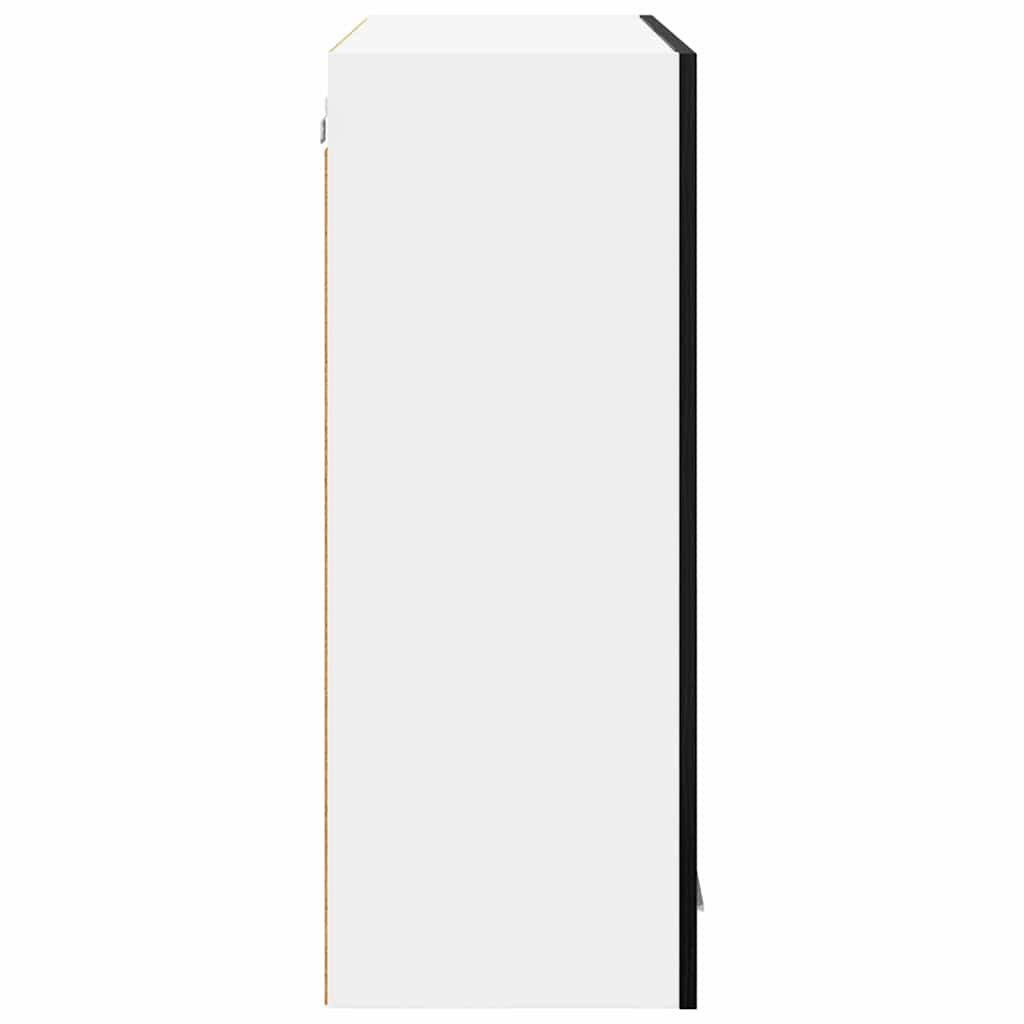 Hengende skap med dør Svart Eik 80 x 31 x 80 cm Konstruert tre