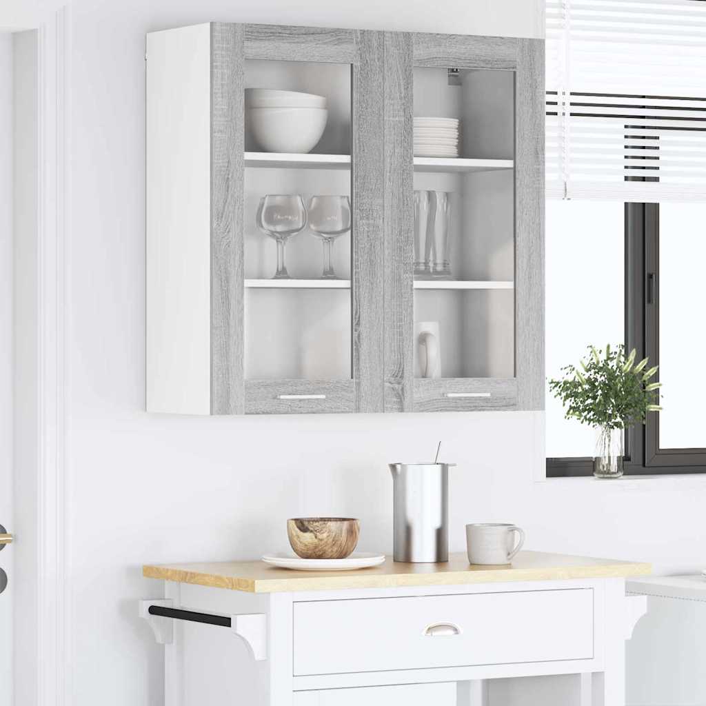 Hengende skap med dør Grå Sonoma 80 x 31 x 80 cm Konstruert tre