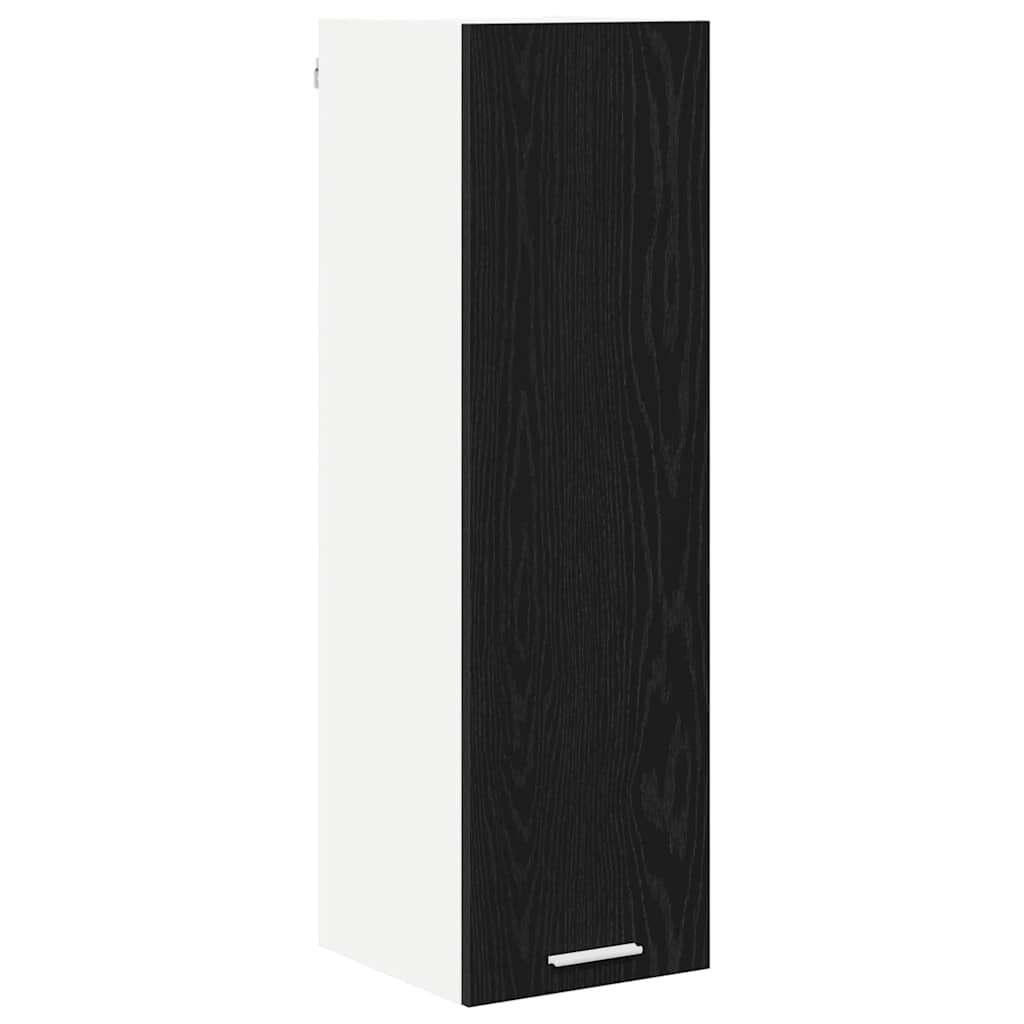 Hengende skap med dør Svart Eik 30 x 31 x 100 cm Konstruert tre