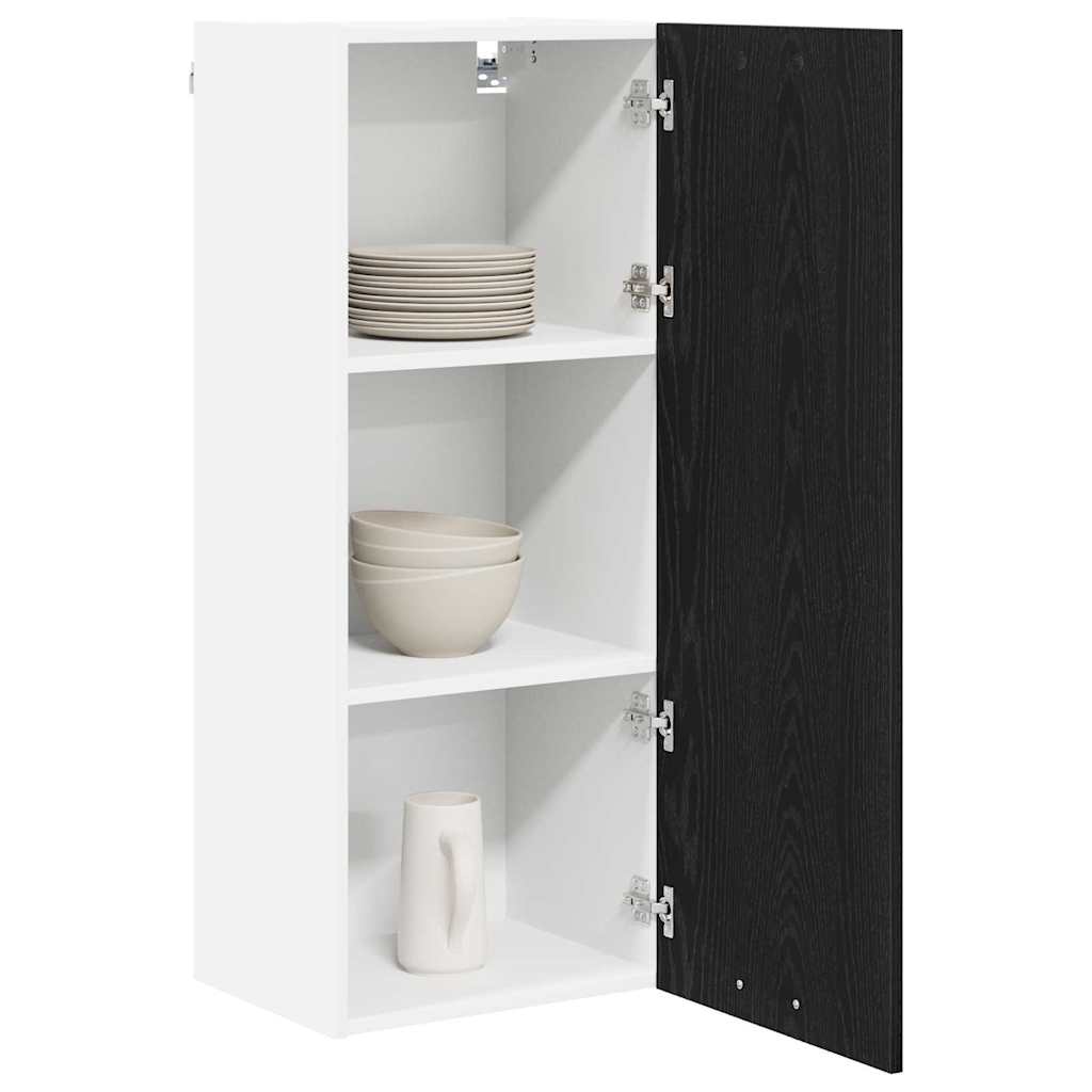 Hengende skap med dør Svart Eik 40 x 31 x 100 cm Konstruert tre