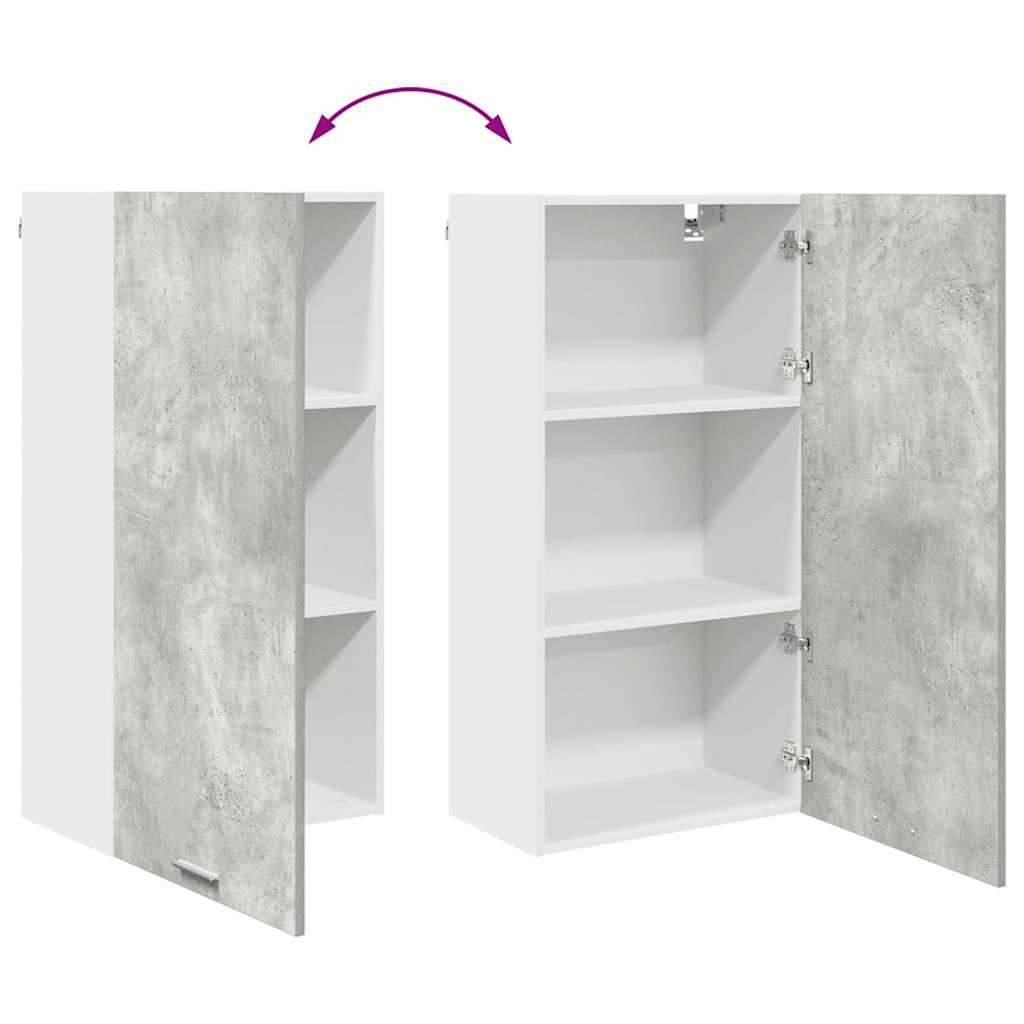 Hengende skap Betonggrå og hvit 50 x 31 x 100 cm Konstruert tre