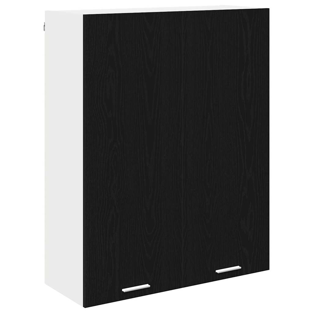 Hengende skap med dør Svart Eik 80 x 31 x 100 cm Konstruert tre