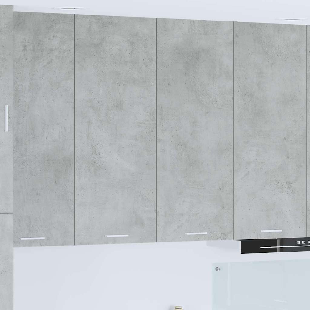 Hengende skap med dør Betonggrå 80 x 31 x 100 cm Konstruert tre