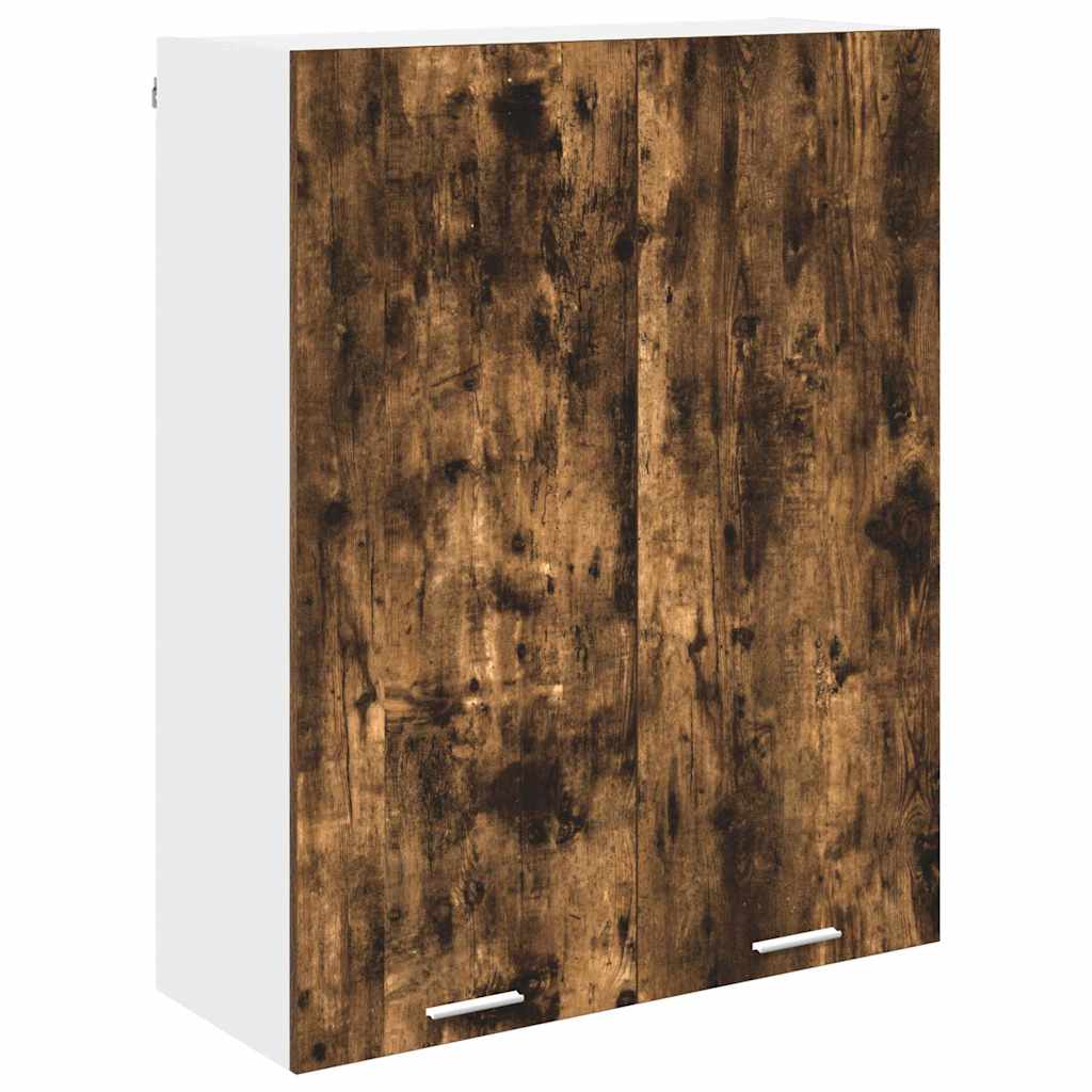 Hengende skap med dør Røkt eik 80 x 31 x 100 cm Konstruert tre