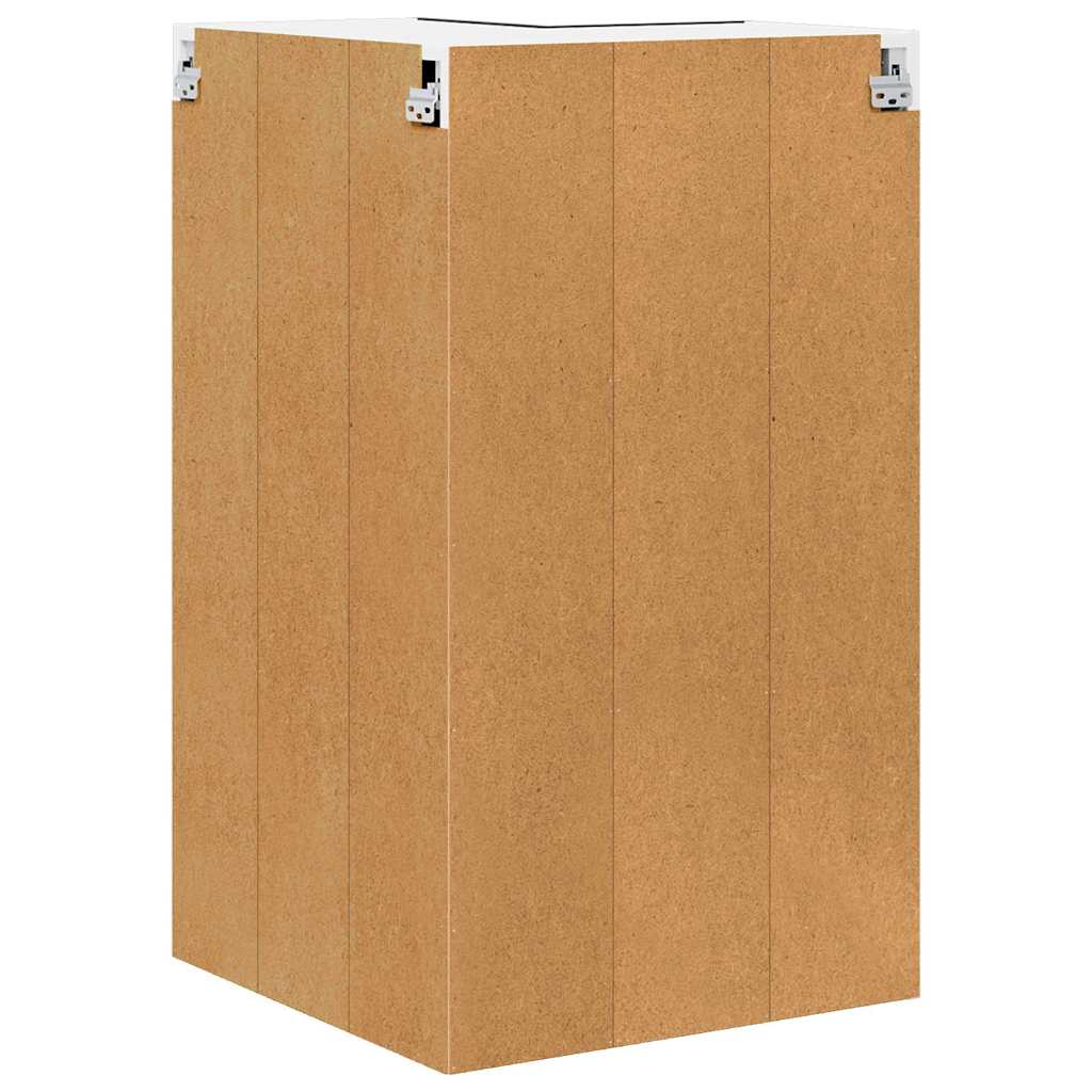 Hengende skap Svart eik og hvit 57 x 57 x 100 cm Konstruert tre