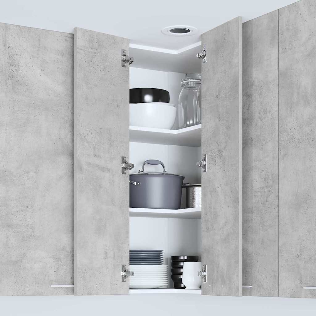 Hengende skap Betonggrå og hvit 57 x 57 x 100 cm Konstruert tre