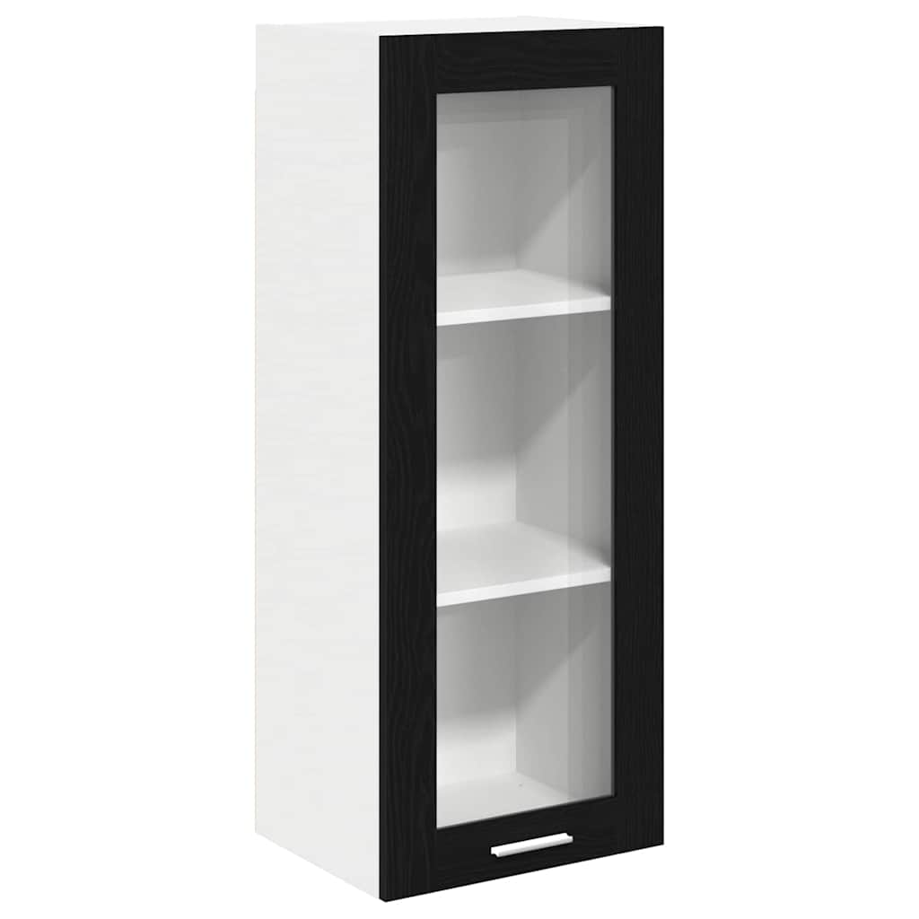 Hengende skap med dør Svart Eik 40 x 31 x 100 cm Konstruert tre