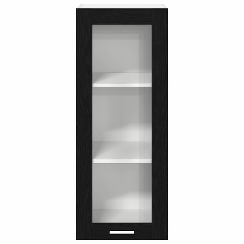Hengende skap med dør Svart Eik 40 x 31 x 100 cm Konstruert tre