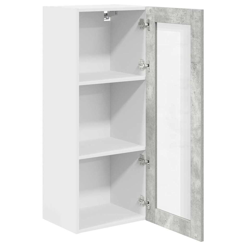 Hengende skap med dør Betonggrå 40 x 31 x 100 cm Konstruert tre