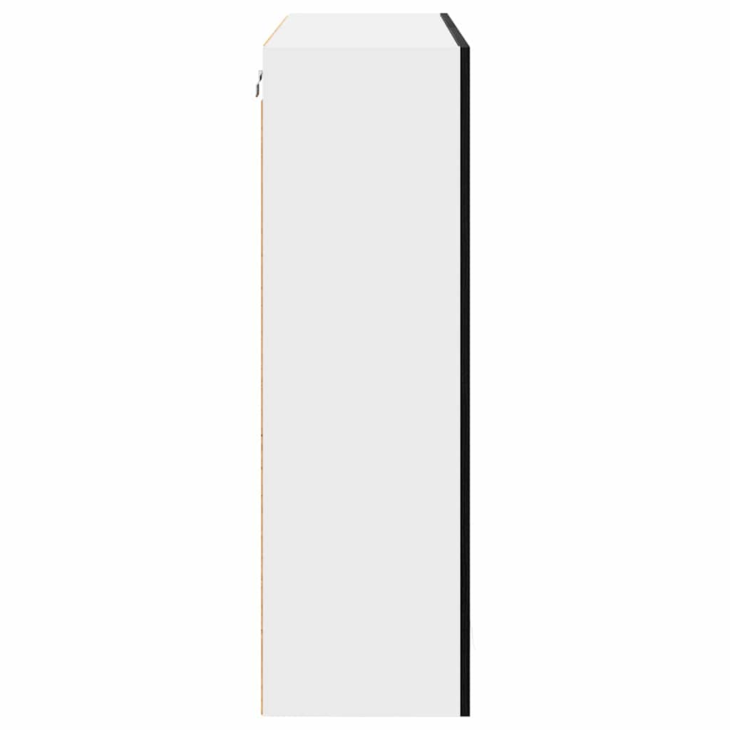 Hengende skap med dør Svart Eik 80 x 31 x 100 cm Konstruert tre