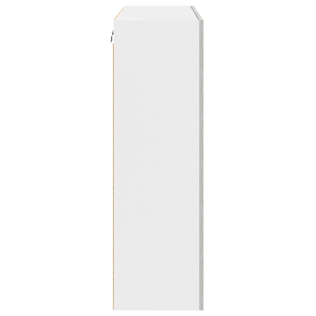 Hengende skap med dør Betonggrå 80 x 31 x 100 cm Konstruert tre