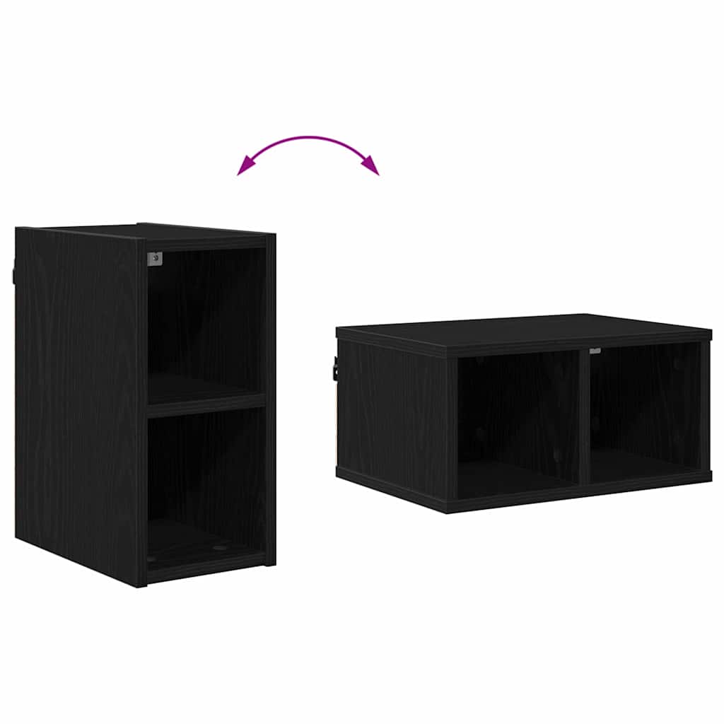 Hengende skap Svart Eik 20 x 29,5 x 40 cm Konstruert tre