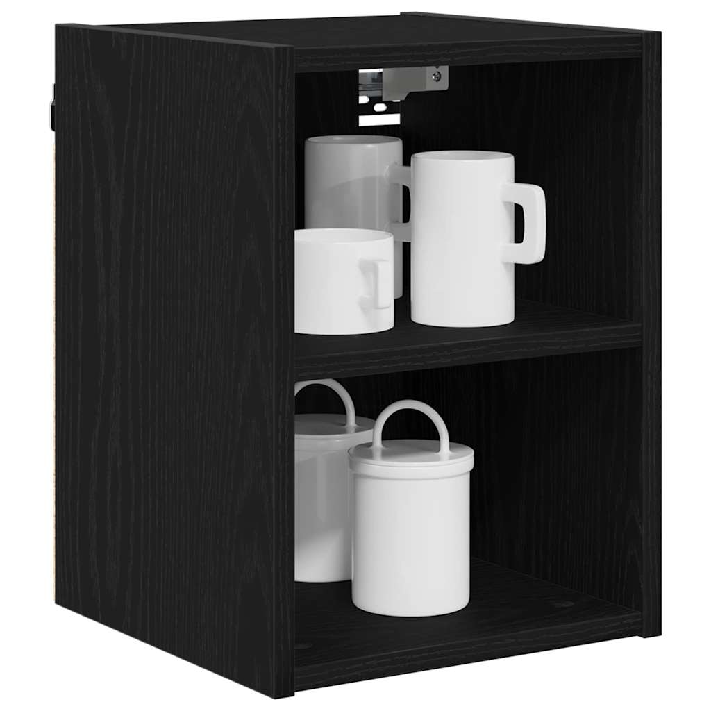 Hengende skap Svart Eik 30 x 29,5 x 40 cm Konstruert tre