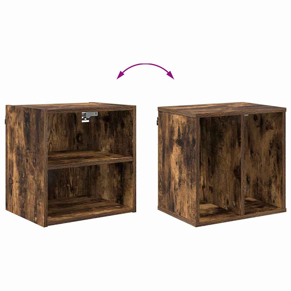 Hengende skap Røkt eik 40 x 29,5 x 40 cm Konstruert tre
