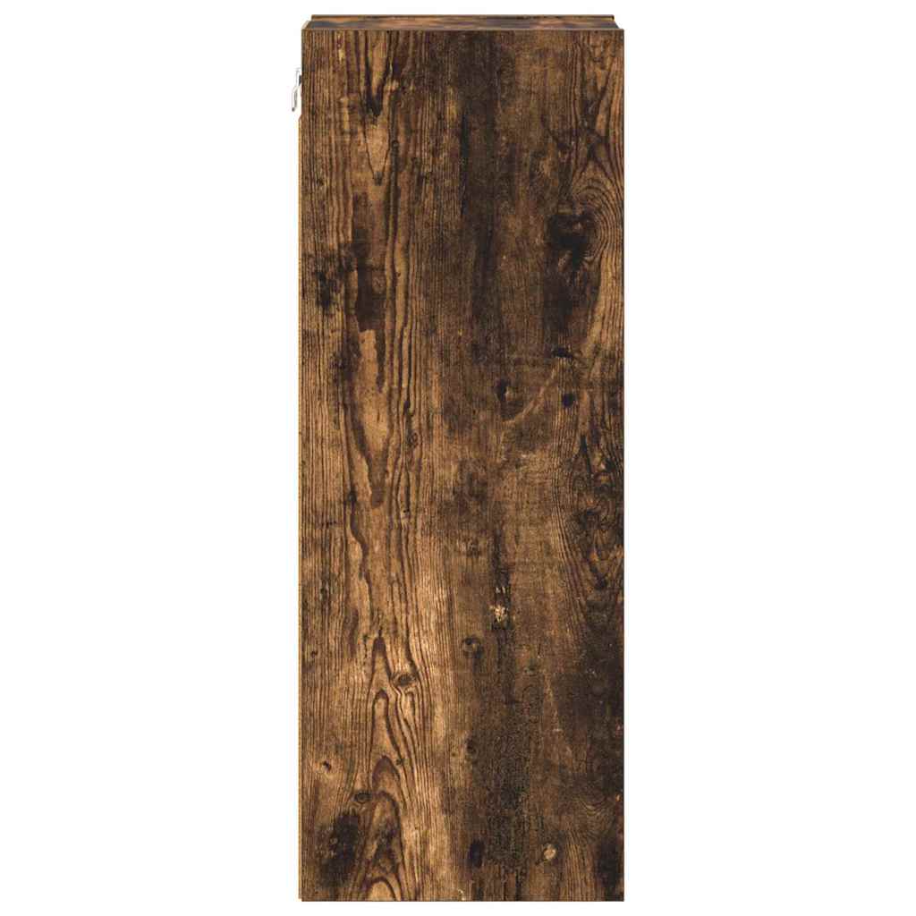 Hengende skap Røkt eik 20 x 29,5 x 80 cm Konstruert tre