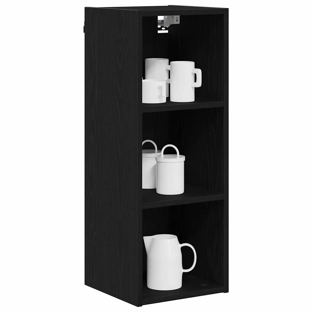 Hengende skap Svart Eik 30 x 29,5 x 80 cm Konstruert tre