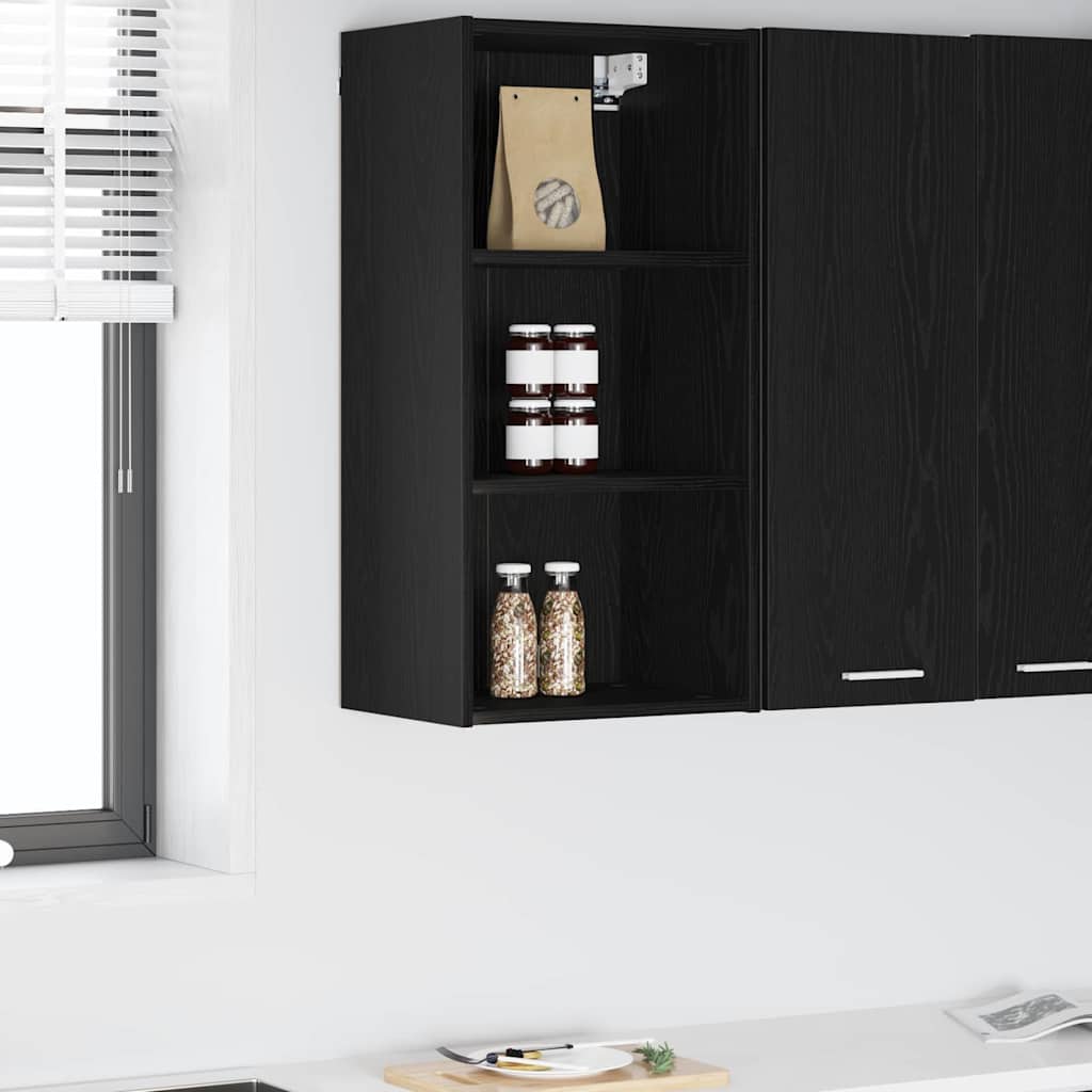 Hengende skap Svart Eik 40 x 29,5 x 80 cm Konstruert tre