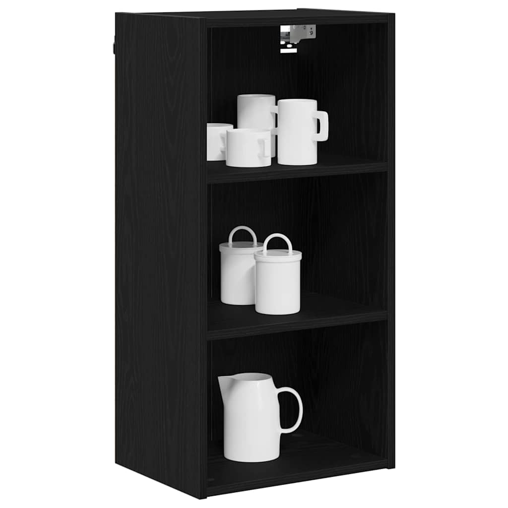 Hengende skap Svart Eik 40 x 29,5 x 80 cm Konstruert tre