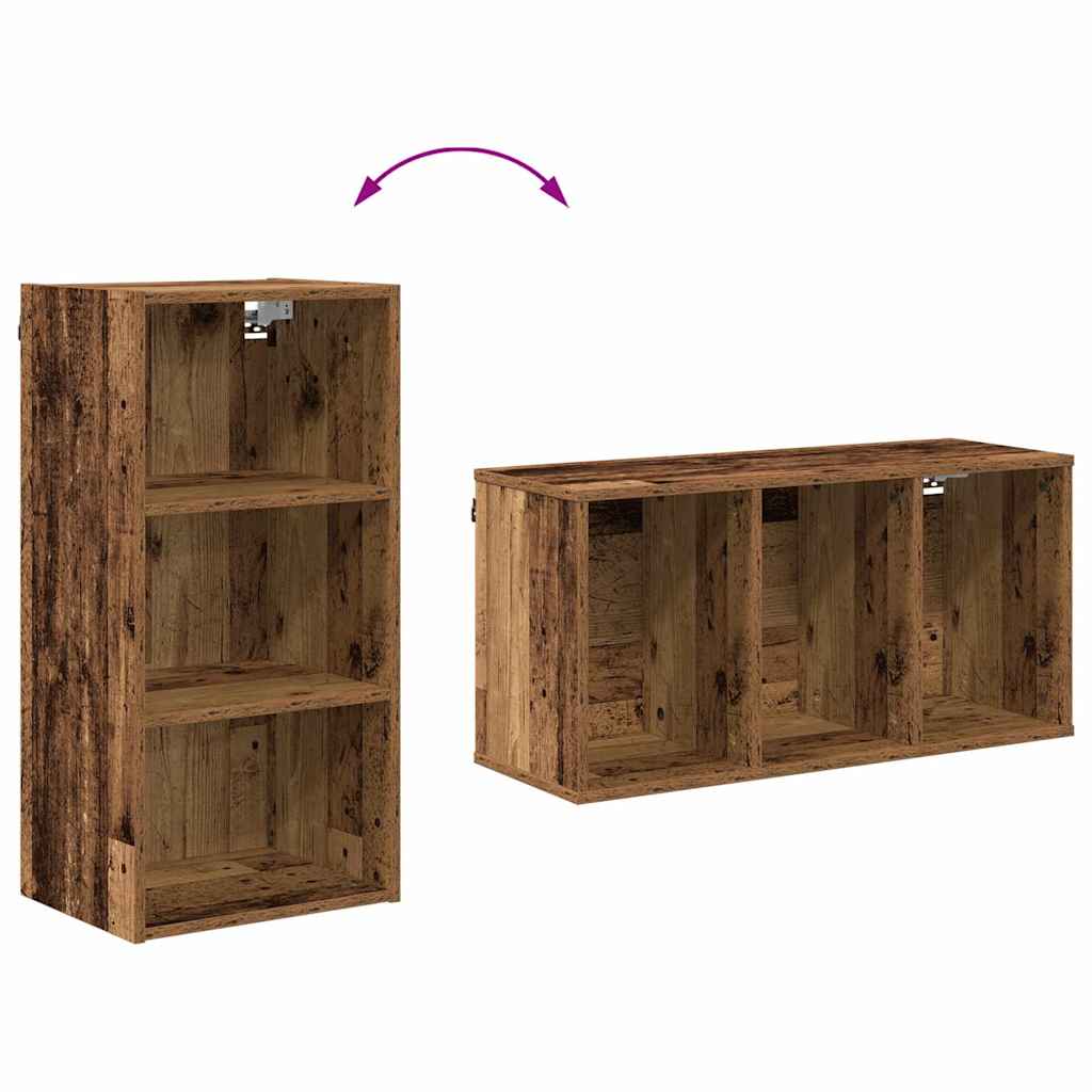 Hengende skap Gammelt tre 40 x 29,5 x 80 cm Konstruert tre