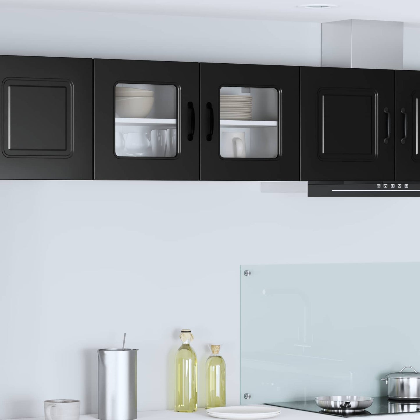 Oppvaskmaskin-panel Kalmar Svart 80 x 31 x 40 cm Konstruert tre