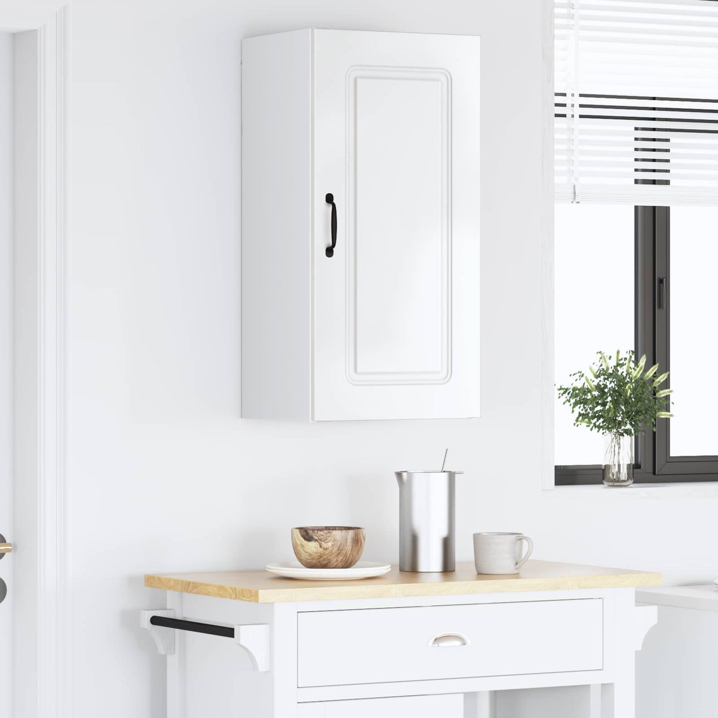 Oppvaskmaskin-panel Kalmar Høyglanset hvit 40 x 31 x 80 cm
