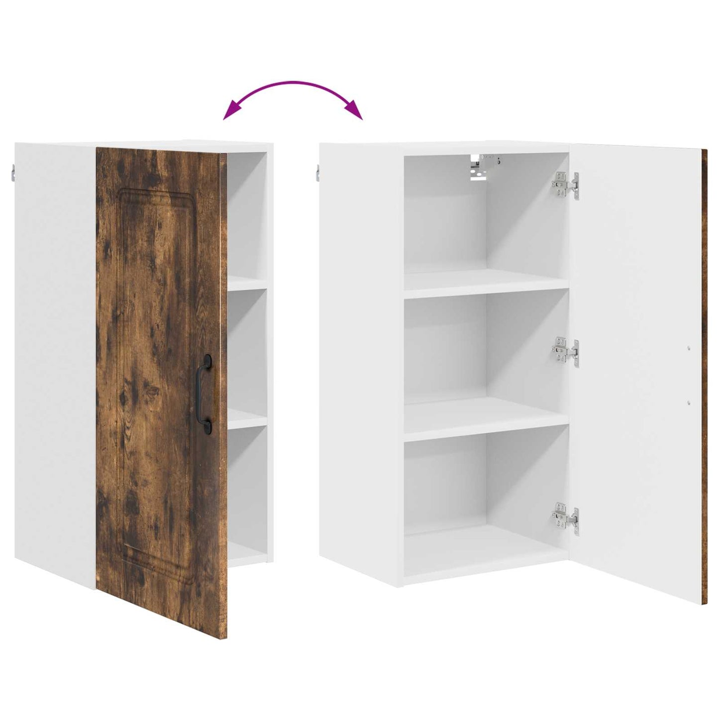 Oppvaskmaskin-panel Kalmar Røkt eik 40 x 31 x 80 cm