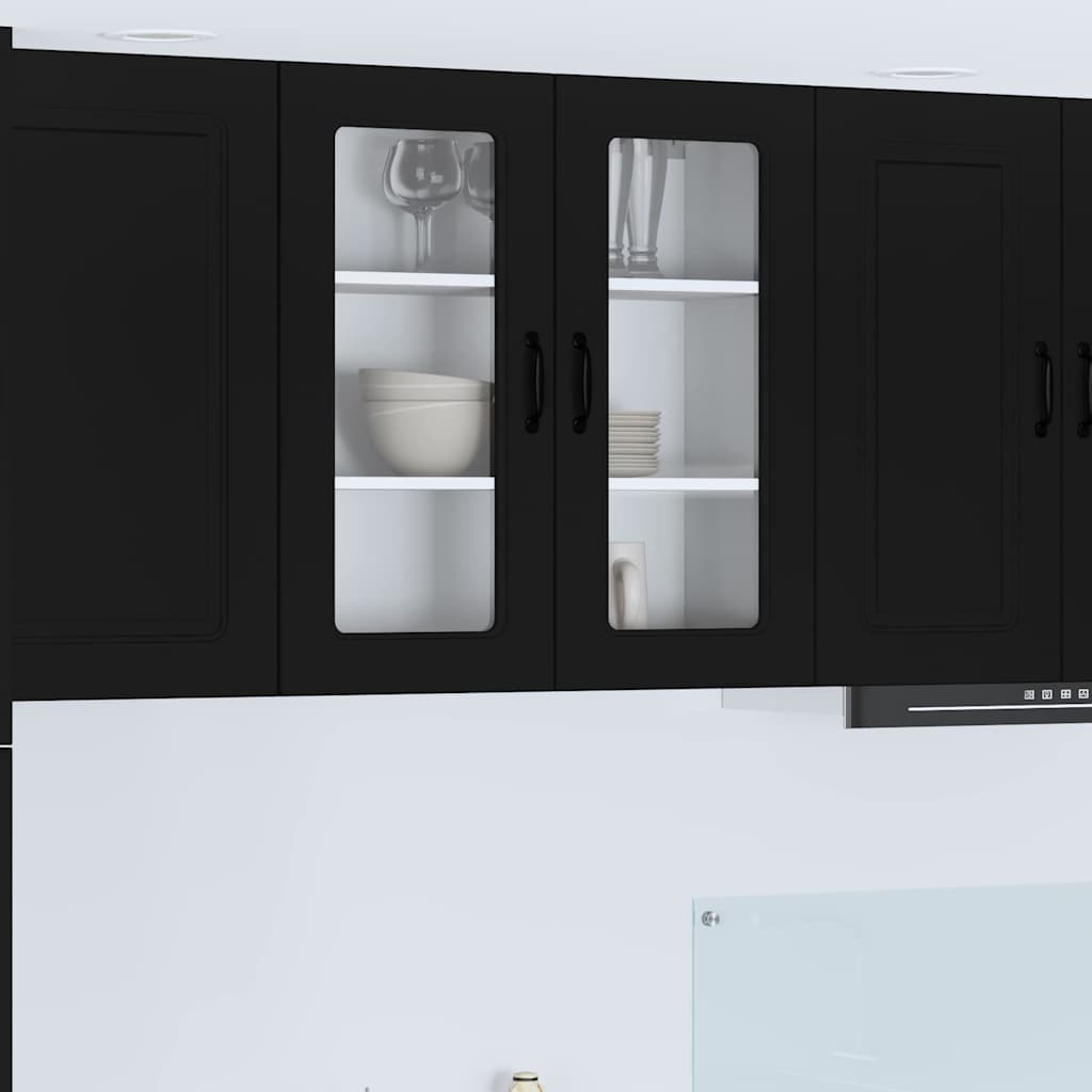 Oppvaskmaskin-panel Kalmar Svart 80 x 31 x 80 cm Konstruert tre