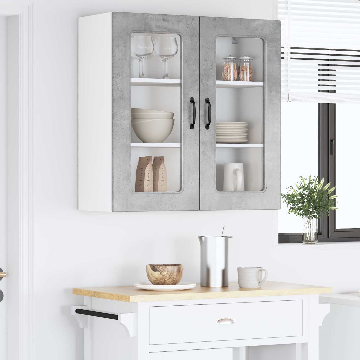 Oppvaskmaskin-panel Kalmar Betonggrå 80 x 31 x 80 cm