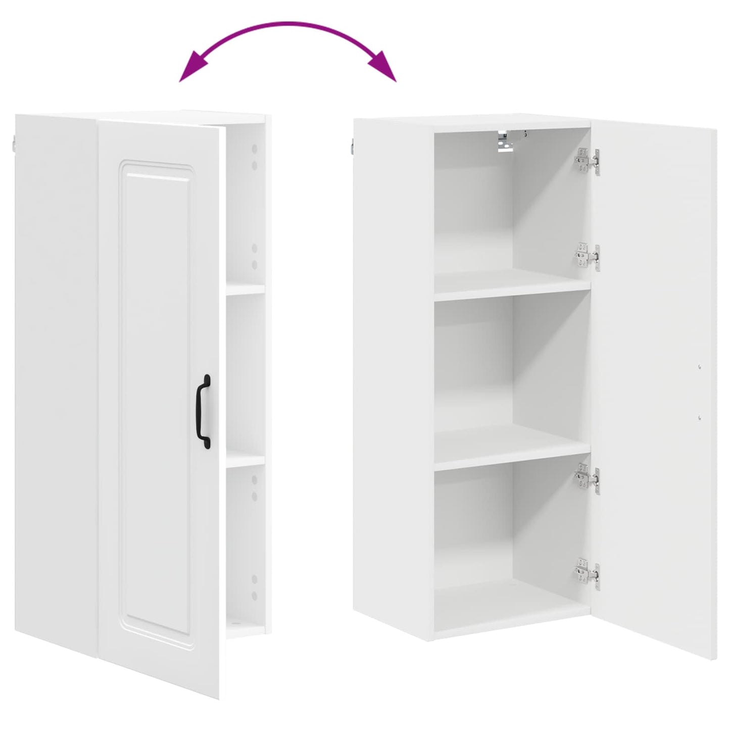 Oppvaskmaskin-panel Kalmar Hvit 40 x 31 x 100 cm Konstruert tre
