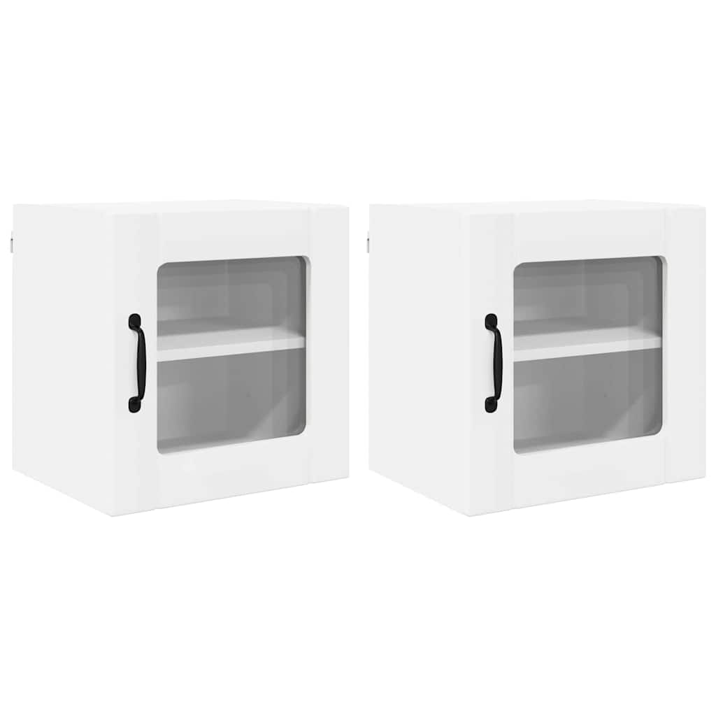 Vegghylle LUCCA 2 pcs Hvit 40 x 31 x 40 cm Konstruert tre