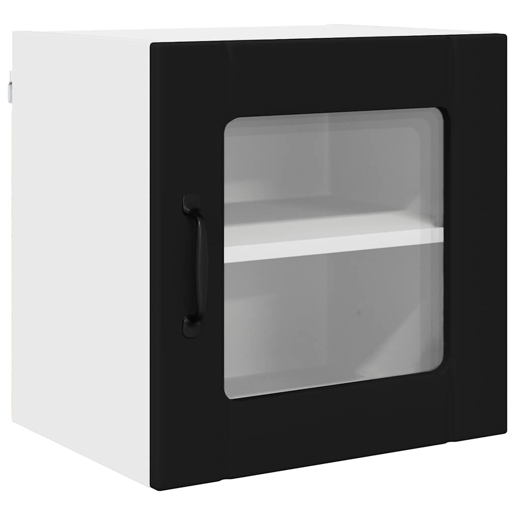 Vegghylle LUCCA 2 pcs Svart 40 x 31 x 40 cm Konstruert tre