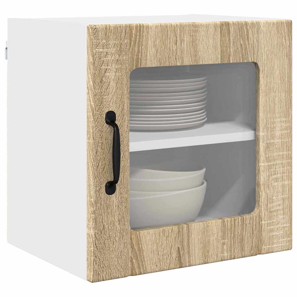 Vegghylle LUCCA 2 pcs Sonoma eik 40 x 31 x 40 cm Konstruert tre