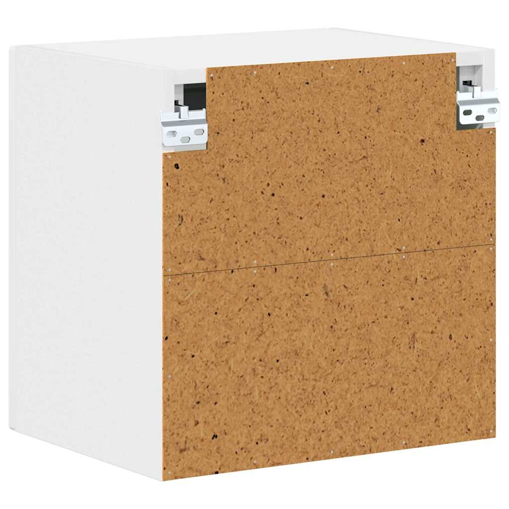 Vegghylle LUCCA Høgglans hvit 40 x 31 x 40 cm Konstruert tre