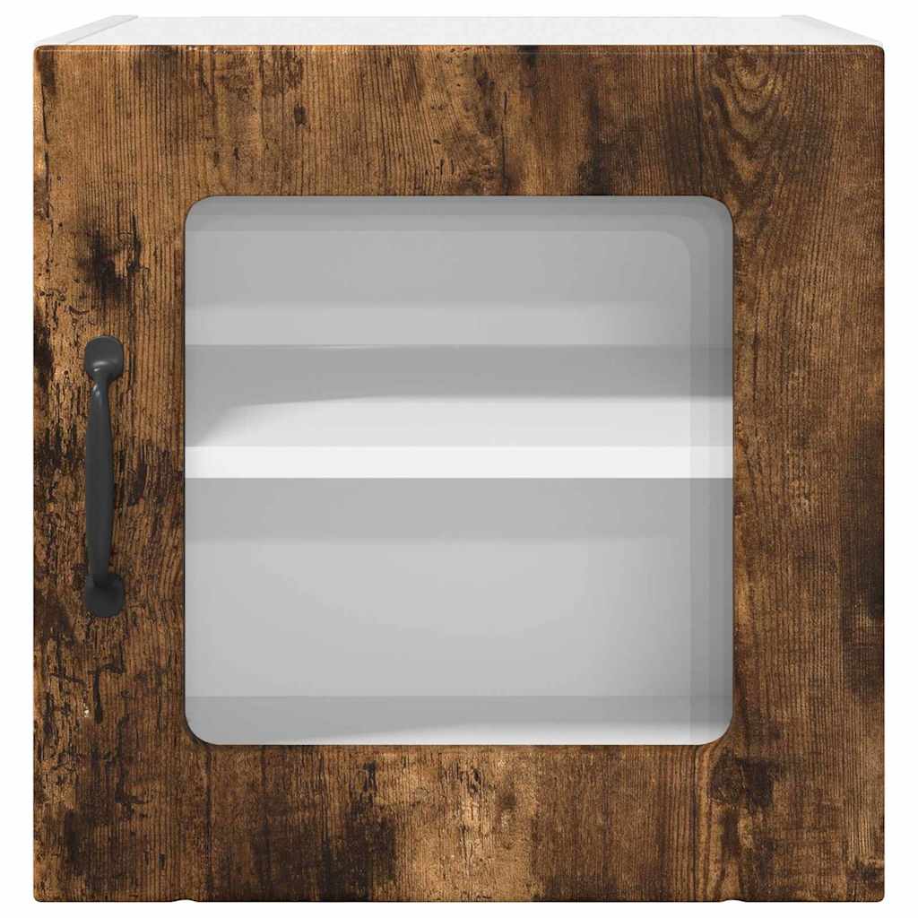 Vegghylle LUCCA 2 pcs Røkt Eik 40 x 31 x 40 cm Konstruert tre