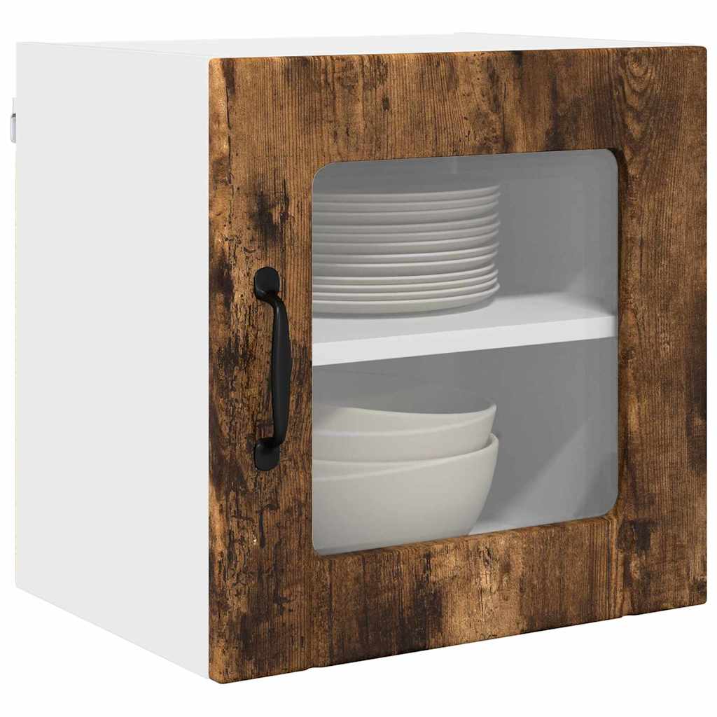 Vegghylle LUCCA 2 pcs Røkt Eik 40 x 31 x 40 cm Konstruert tre