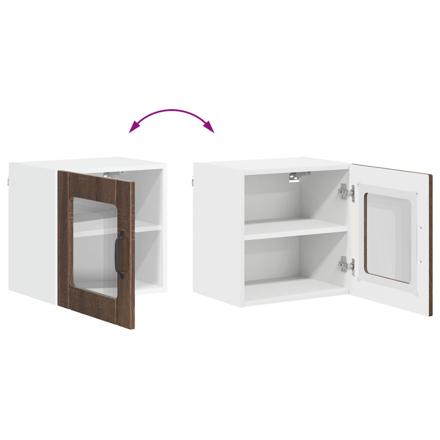 Vegghylle LUCCA Brun eik 40 x 31 x 40 cm Konstruert tre