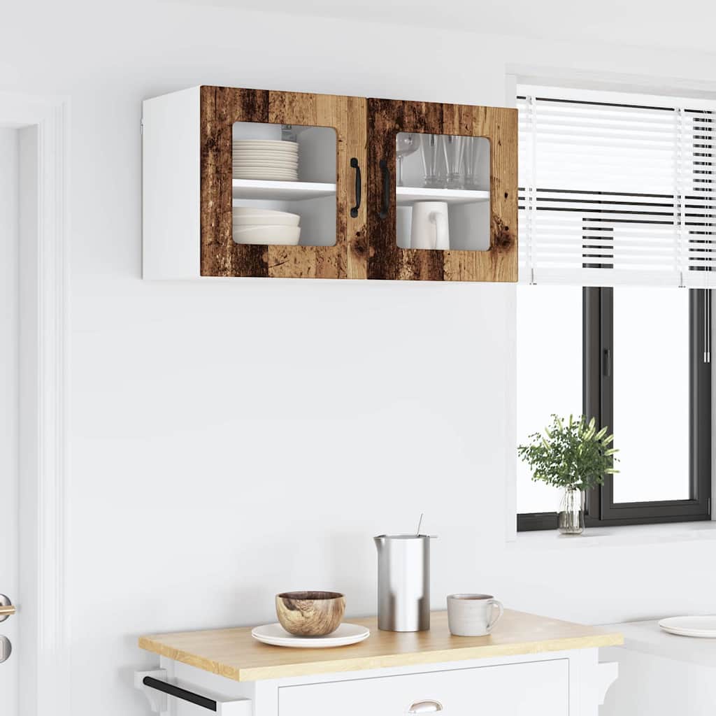 Vegghylle LUCCA Gammelt tre 40 x 31 x 40 cm Konstruert tre
