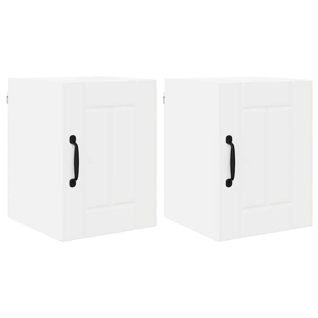 Veggskap LUCCA 2 pcs Hvit 30 x 31 x 40 cm Konstruert tre