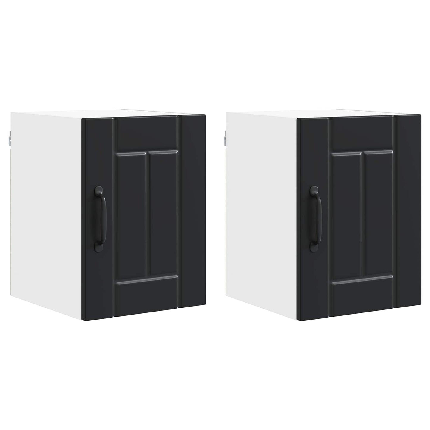 Veggskap LUCCA 2 pcs Svart 30 x 31 x 40 cm Konstruert tre