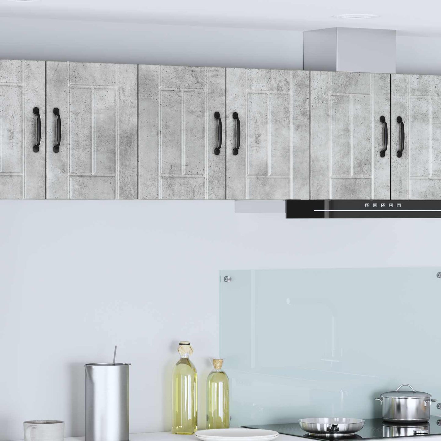 Veggskap LUCCA 2 pcs Betonggrå 30 x 31 x 40 cm Konstruert tre