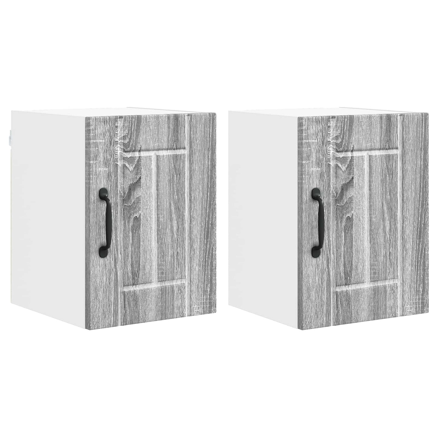 Veggskap LUCCA 2 pcs Grå sonoma 30 x 31 x 40 cm Konstruert tre