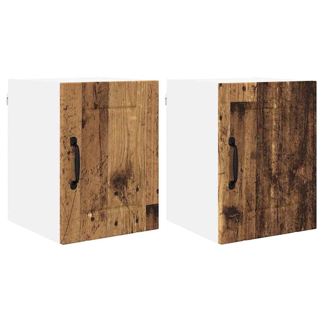 Veggskap LUCCA 2 pcs Gammelt tre 30 x 31 x 40 cm Konstruert tre