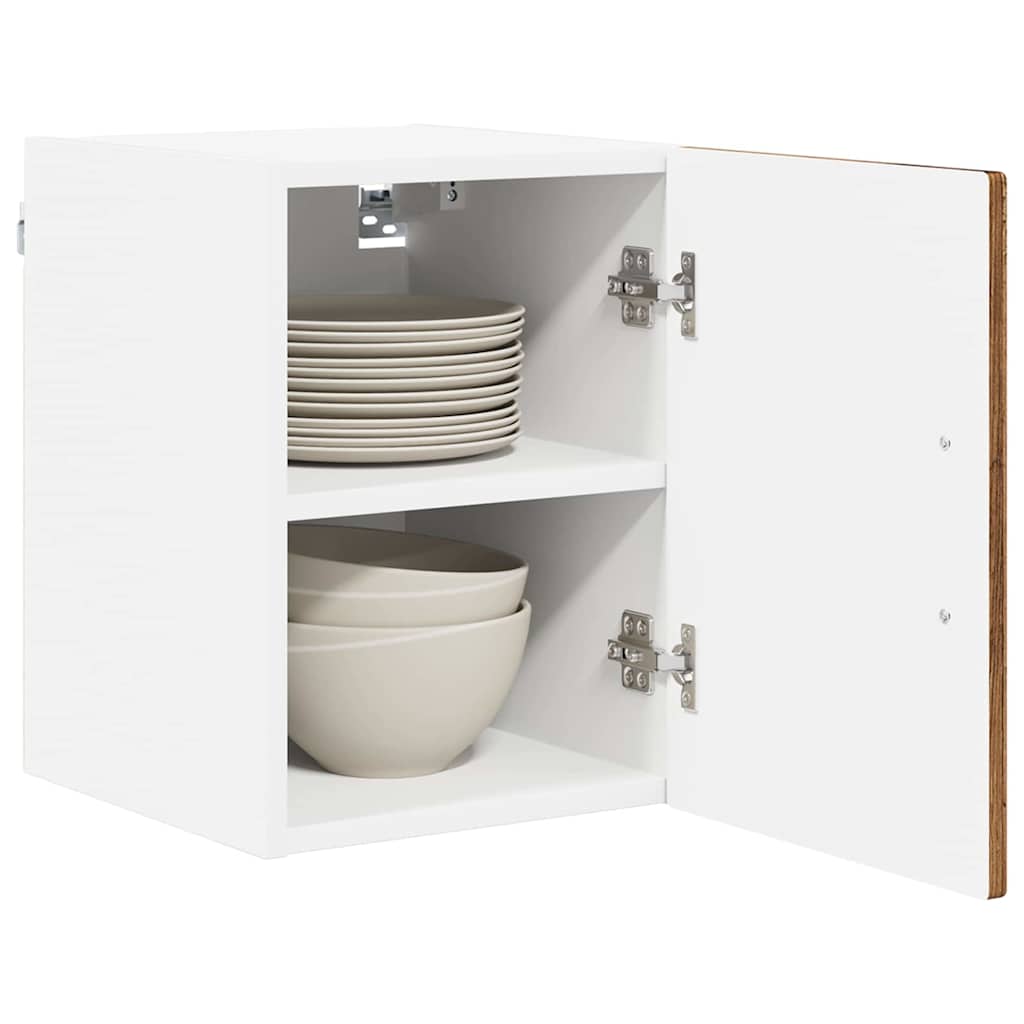 Veggskap LUCCA 2 pcs Gammelt tre 30 x 31 x 40 cm Konstruert tre