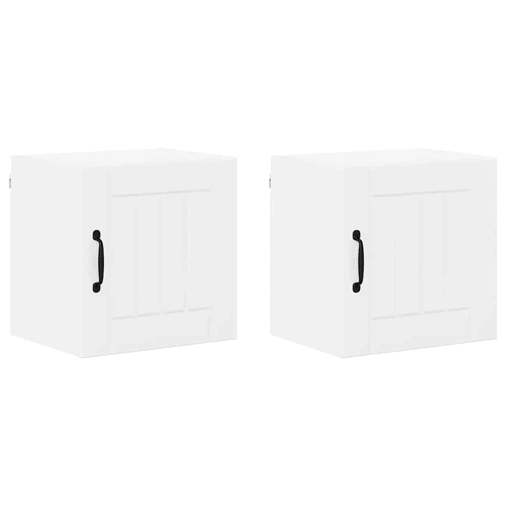Veggskap LUCCA 2 pcs Høgglans hvit 40 x 31 x 40 cm
